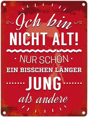 Produktbild von Metallschild mit Spruch: Ich bin nicht alt! Nur schon ein ... Blechschild