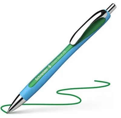 Obrázok produktu pre Guľôčkové pero, 0,7 mm, stláčací mechanizmus, SCHNEIDER "Slider Rave", zelené