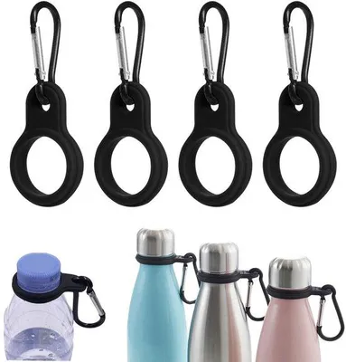 Produktbild von Set mit 4 Karabinerhaken und Befestigungsschlaufen für Rucksack und Outdoor-Ausrüstung