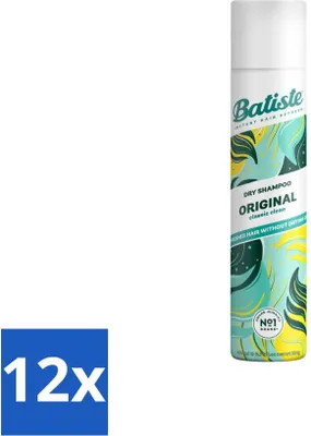 Obrázok produktu pre Batiste - Original - Suchý šampón - Klasická svieža vôňa - Dodáva objem a textúru - 200 ml - Hodnotné balenie - 12 kusov