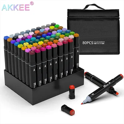 Produktbild von Graffiti Pen Set, Graffiti Stift, 80 Farbige, Greasy Mark Colours, Marker Pens Set, Twin-Tip Highlighter Graffiti Pens for Sketching