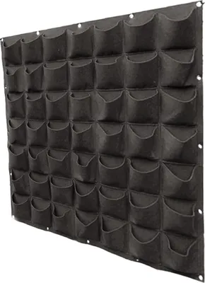 Produktbild von Wand Montiert Hängende Vertikal Bepflanzung Taschen Grün Wachsen Pflanzer mit 49 Taschen für Haus Wand Balkon Garten Versorgung Schwarz