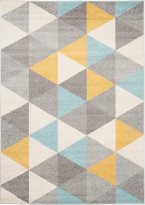 Produktbild von Tapiso Teppich LAZUR Modern Blau Creme Grau Orange Jugendzimmer  160 x 220 cm