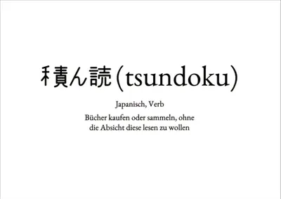Produktbild von Wortschatz-Postkarte "tsundoku"
