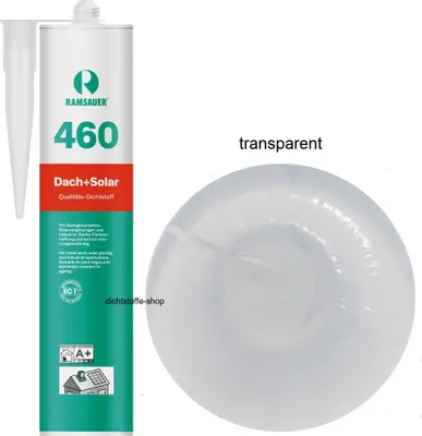 Produktbild von Ramsauer 460 Dach und Solar 1K Silikon Dicht-Kleber 310ml Kartusche transparent