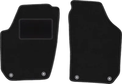 Zdjęcie produktu dla Wielganizator dywaniki welurowe LUX przednie do Skoda Fabia II hatchback, kombi (2007-2014) - czarne dywaniki samochodowe BASIC komplet (2 szt.)