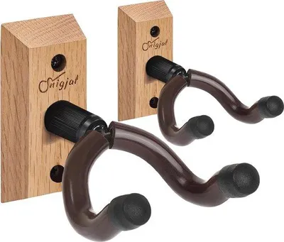 Image de Lot de 2 supports pour guitare - Supports pivotants en forme de V pour guitares acoustiques et électriques