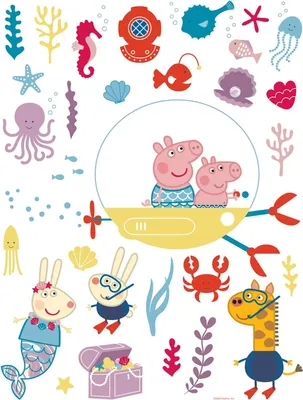 Produktbild von Sanders & Sanders Wandtattoo Peppa Wutz Multicolor - 601360 - 85 x 65 cm