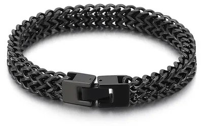 Productafbeelding van Herenarmband van Roestvrij Staal met Tarweketting 220x10mm