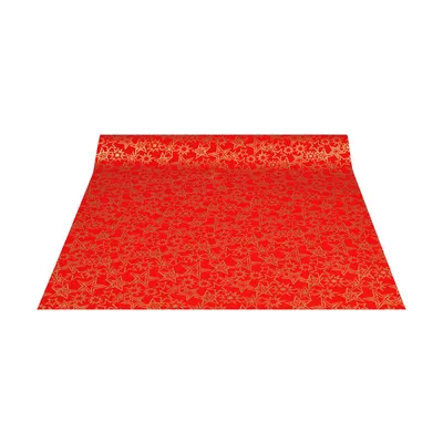 Immagine prodotto di Carta da regalo per Natale, stelle dorate, rosso, 0,70 x 10 m