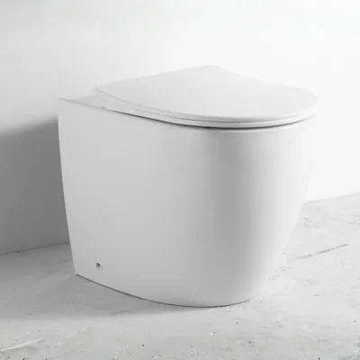 Immagine prodotto di WC a pavimento bianco lucido filo muro scarico a parete FT53A
