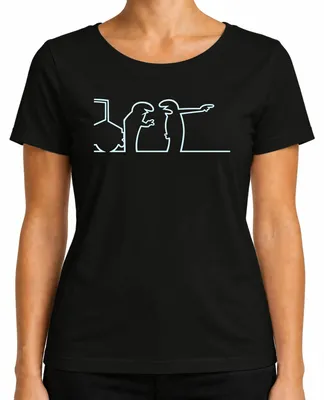 Imagen del producto de Camiseta de mujer, diseño "Linea Strichmännchen Balum Cavandoli", estilo retro, color , talla M