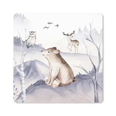 Produktbild von MuchoWow® Mauspad Mousepad Tiere - Winter - Eule 30x30 cm - Mousepads - Maus Mat - Pad - Mausunterlage - Gaming
