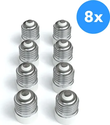 Produktbild von EAZY CASE 8x Lampensockel Adapter (E27->E14) - Konverter E27 Fassung auf E14 Lampenadapter, für LED-/Halogen- und Energiesparlampen Sockeladapter, Weiß
