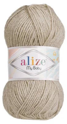 100g Alize My Baby Strickgarn Wolle Acrylgarn Oeko-Tex 100 Häkelgarn hellbeige