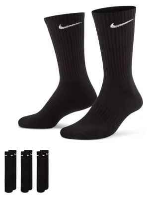 Produktbild von Nike Uni Everyday Cush Crew 3pr Socken (3 Paar), Black/White, M EU