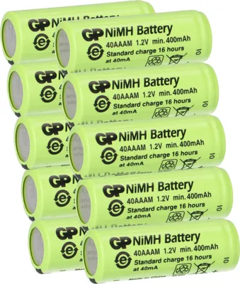 Produktbild von 10x GP Akku 2/3 AAA 1,2V / 400mAh GP40AAAM Micro NiMH Akku Höhe 29,7mm
