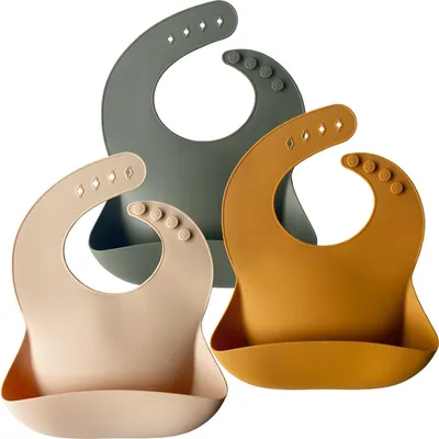 Produktbild von Set aus 3 Silikon-Baby-Lätzchen, BPA-frei