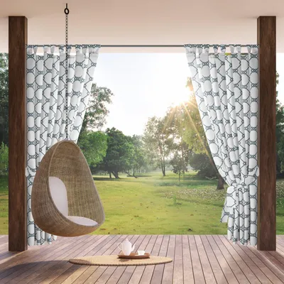 Obrázek produktu pro EUROFIRANY | Venkovní závěs - 155x200 cm - bílý - voděodolný - ideální na balkon a terasu