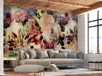 Produktbild von Vlies Fototapete Blumen 400x280 cm Tapeten Wandtapete XXL Vintage Rose b-C-0380-a-a