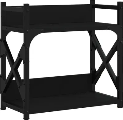Obrázok produktu pre vidaXL Stojan na tlačiarne 2 police čierny 40x20x40 cm Drevený materiál