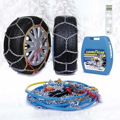 Produktbild von Goodyear 77937 Schneeketten 12 mm für SUV, Lieferwagen und Wohnmobil mit Selbstspannsystem, Größe 250