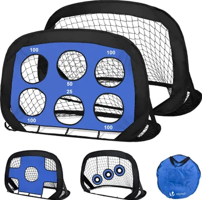 Produktbild von VOUNOT® Fußballtor für Kinder 2er Set, 4 in 1 Klappbares Pop Up Tor 120x80x80cm