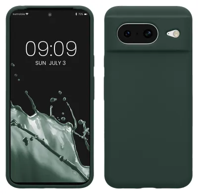 Produktbild von kwmobile Handyhülle für Google Pixel 8 Hülle, für Pixel 8 Case - Hülle Silikon - kabelloses Laden - Moosgrün