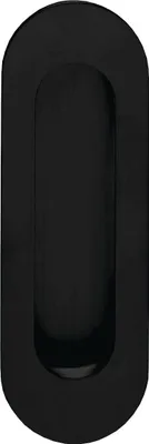 Produktbild von Schiebetürmuschel 4476 VA schwarz ov.bl.L.120mm B.40mm INTERSTEEL