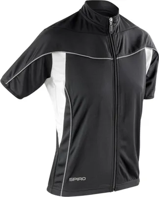 Produktbild von Spiro - "Bikewear" Trikot Durchgehender Reißverschluss für Damen LT4633 (XL) (Schwarz/Weiß)