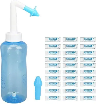 Produktbild von Famanu Nasendusche 500 Ml - Nasenspülsystem für Allergien - Erwachsene und Kinder - Nasenspülflasche - Nasenreiniger