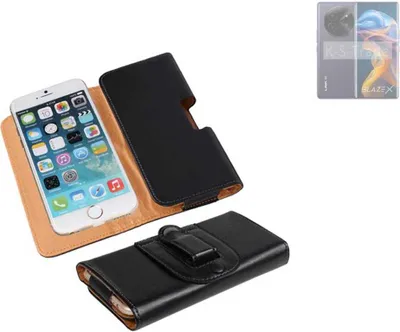 Produktbild von K-S-Trade Schützhülle Handyhülle kompatibel mit Lava Blaze X Holster Gürtel Tasche Schutzhülle Handy-Tasche Smartphone Case Seitentasche schwarz