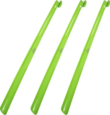 Produktbild von biped 3er Set Kunststoff Schuhlöffel 65 cm mit Haken z1557 (hellgruen)