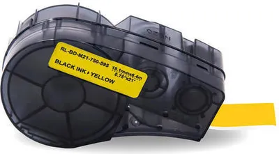 Produktbild von Brady M21-750-595-YL Vinylband schwarz auf gelb 19,1 mm x 6,40 m (kompatibel)