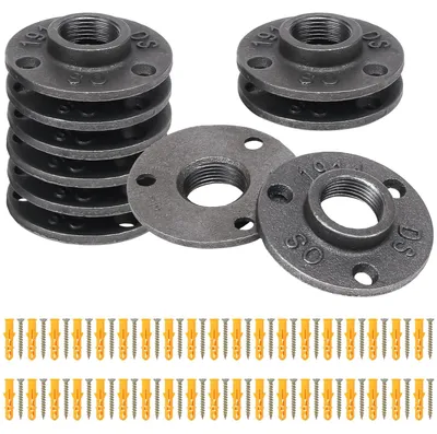 Productafbeelding van 10 Stuks Flens 3/4" BSP Schroefdraadflens met 3 Gaten en Schroeven