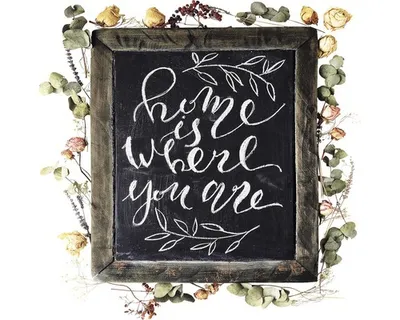 Produktbild von Glasbild Home Is Where You Are 30x30 cm