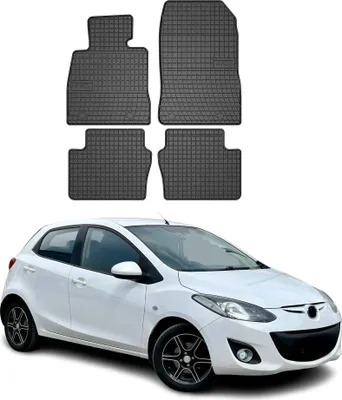 Immagine prodotto di 2014-2025 Mazda 2 tappetini in gomma nera 4 pz