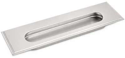 Zdjęcie produktu dla INF Uchwyt meblowy kwadratowy, ukryty, stal nierdzewna, rozstaw 128 mm