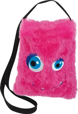 Produktbild von Umhängetasche Schultertasche Plüsch Monster pink Karneval Fasching 26x30 cm