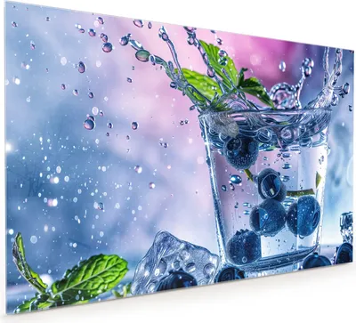 Produktbild von Küchenrückwand Spritzschutz Glas mit Motiv Erfrischendes Getränk 40 x 40 cm