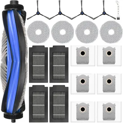 Produktbild von 20-teiliges Zubehörset für Ecovacs Deebot T50 Omni / T50 Pro Omni: Hauptbürste, Seitenbürsten, Wischmopps, Filter, Staubbeutel