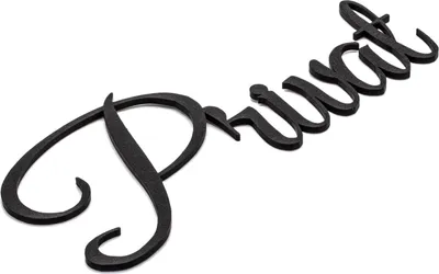 Produktbild von Privat Türschild Schriftzug Firma Name 3D Wandschild Selbstklebend Schwarz