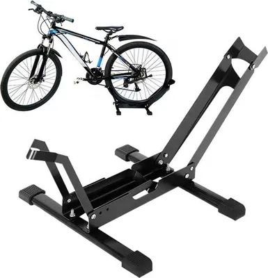Produktbild von Famanu Fahrradständer Boden, faltbarer Halter für Mountainbikes und Rennräder - 20 bis 29 Zoll