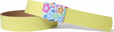 Produktbild von FRONHOFER Damen Ledergürtel stufenlos verstellbar, 4 cm, Koppelschnalle bunte Blumen, selbst kürzbar