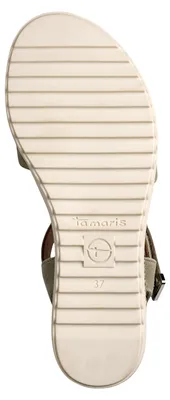 Produktbild von Tamaris Damen Sandale mit Klettverschluss und Keilabsatz 1-28118-44, Größe:37 EU, Farbe:Grün