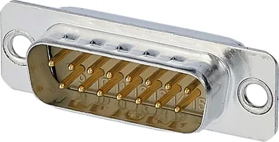 Produktbild von HARTING D-Sub Stifteinsatz (M) passend für D-Sub Gehäuse Baugröße 15 15-polig Handlötanschluss - 1 Stück
