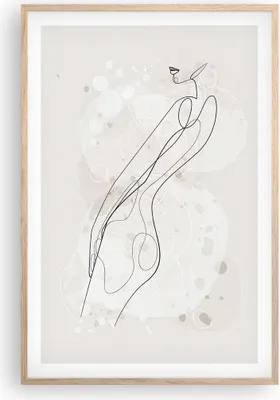 Produktbild von Gerahmtes Poster - Rahmen in heller Eiche - Minimalismus Körper Frauen - 61x91,5 cm - Wand Bild - Wanddeko - Wandbilder - Kunstposter - Wandposter - Bilderrahmen - Bilder - Kunstdruck P2NPA61x91-4831