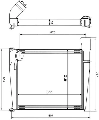 Produktbild von NRF 309375 Ladeluftkühler LLK Turbo Intercooler
