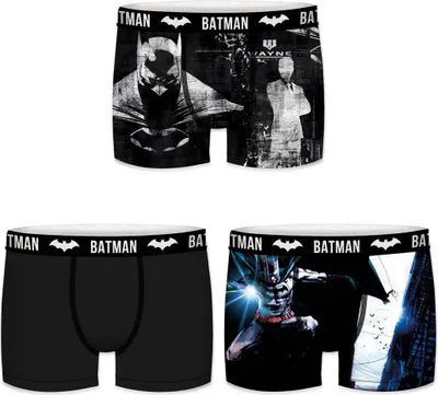 Produktbild von DC Comic Batman 3er Pack L/50 Herren Boxershorts, Bruce Wayne