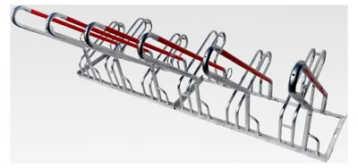 Produktbild von 6er Fahrradständer Reihenparker Anlehnparker mit Diebstahlsicherung